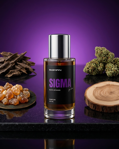 SIGMA SIGMAN perfume bottle, bold confident signature unisex fragrance